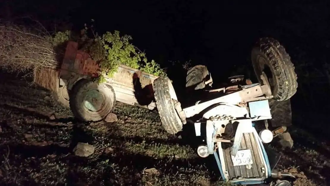 Tokat'ta devrilen traktörün sürücüsü hayatını kaybetti