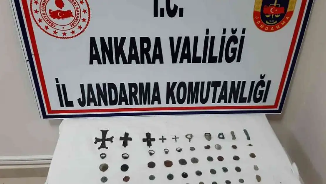 Başkentte jandarma değeri 85 bin TL olan tarihi eserleri ele geçirdi