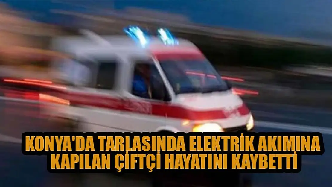 Konya'da tarlasında elektrik akımına kapılan çiftçi hayatını kaybetti