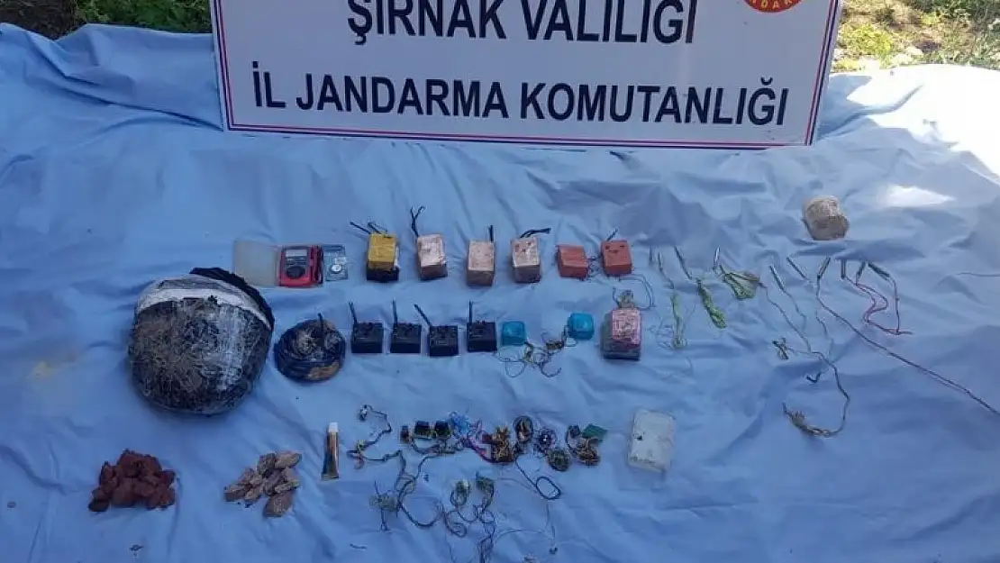 Şırnak'ta toprağa gömülü patlayıcı ve çok sayıda mühimmat bulundu