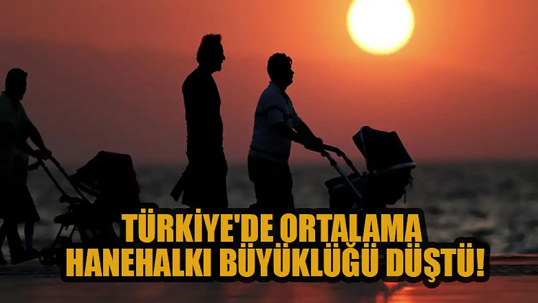 Türkiye'de ortalama hanehalkı büyüklüğü düştü!