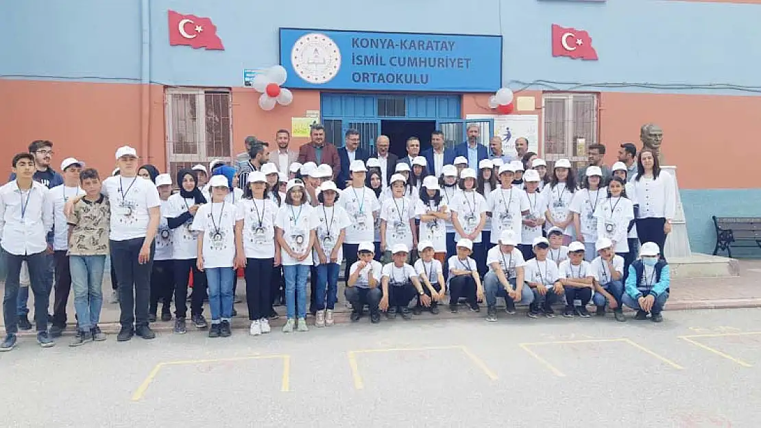 İsmil Cumhuriyet Ortaokulu'nda TÜBİTAK 4006 Bilim fuarı düzenlendi