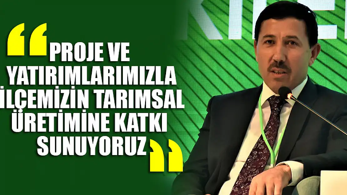 Hasan Kılca Küresel Tarım Forumu'nda Karatay'ı ve çalışmalarını anlattı