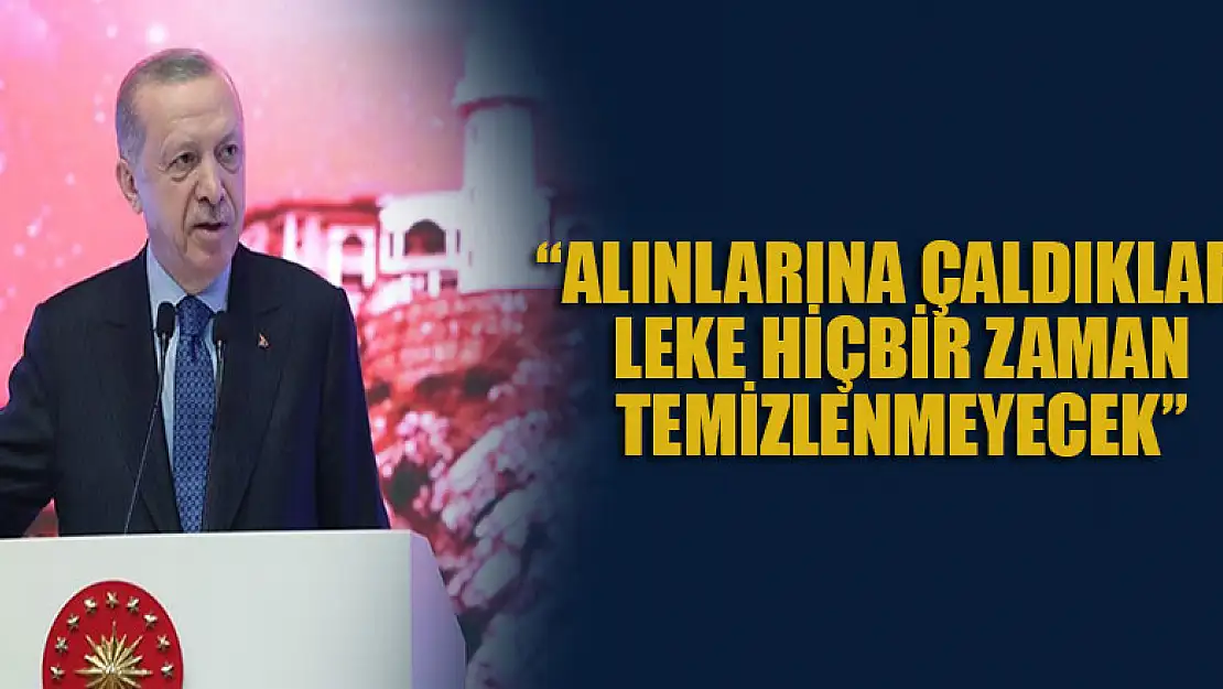 Erdoğan: Alınlarına çaldıkları leke hiçbir zaman temizlenmeyecek