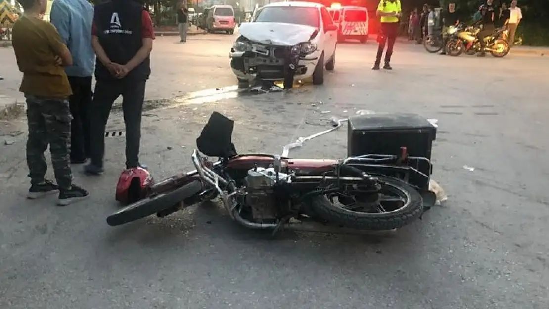 Konya'da otomobil ile motosiklet çarpıştı: 1 yaralı