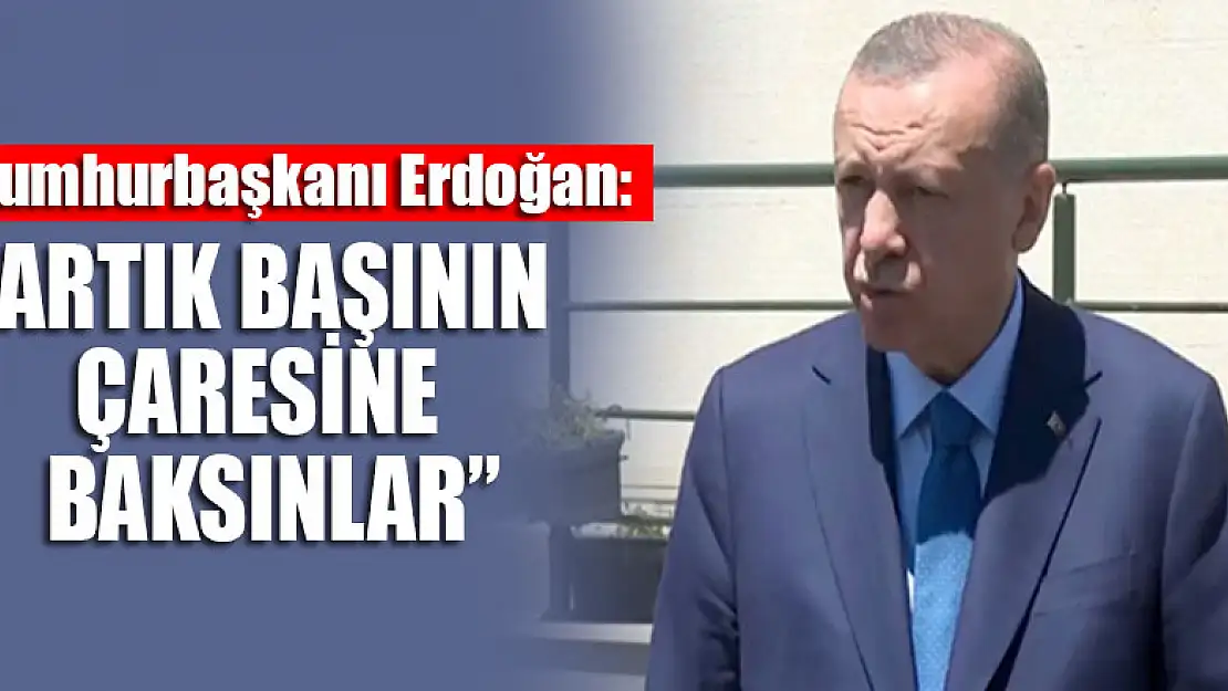 Cumhurbaşkanı Erdoğan: Artık başının çaresine baksınlar