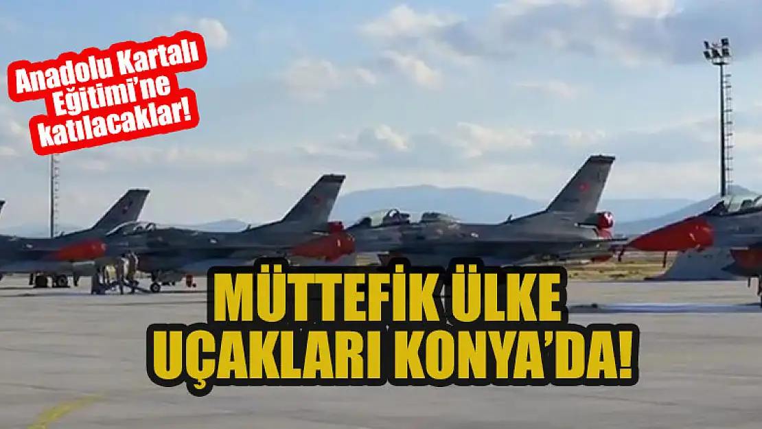 Anadolu Kartalı Eğitimi'ne katılacak dost ve müttefik ülke uçakları Konya'da!