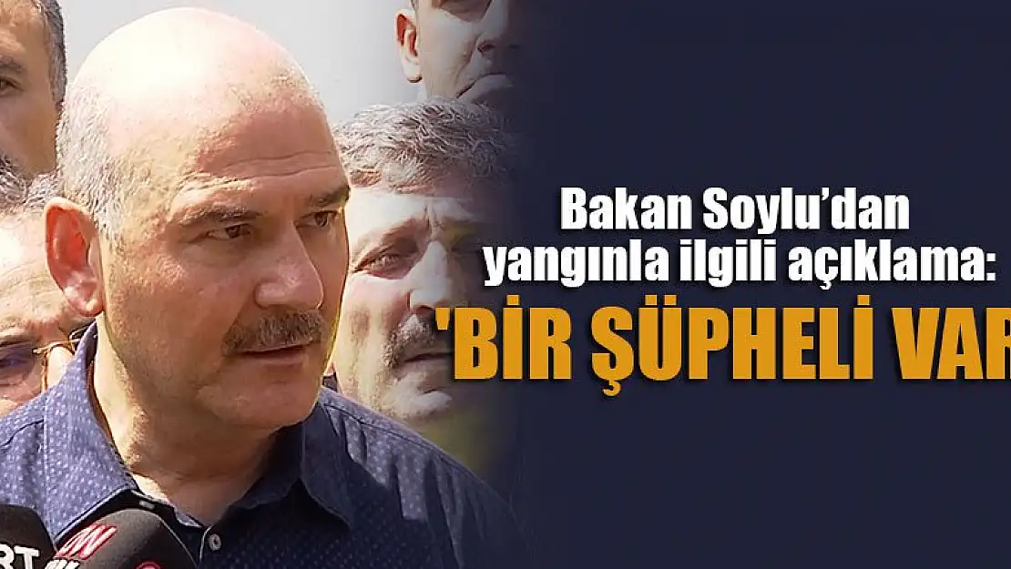 Bakan Soylu: 'Nasıl çıktığına dair bir şüpheli var'