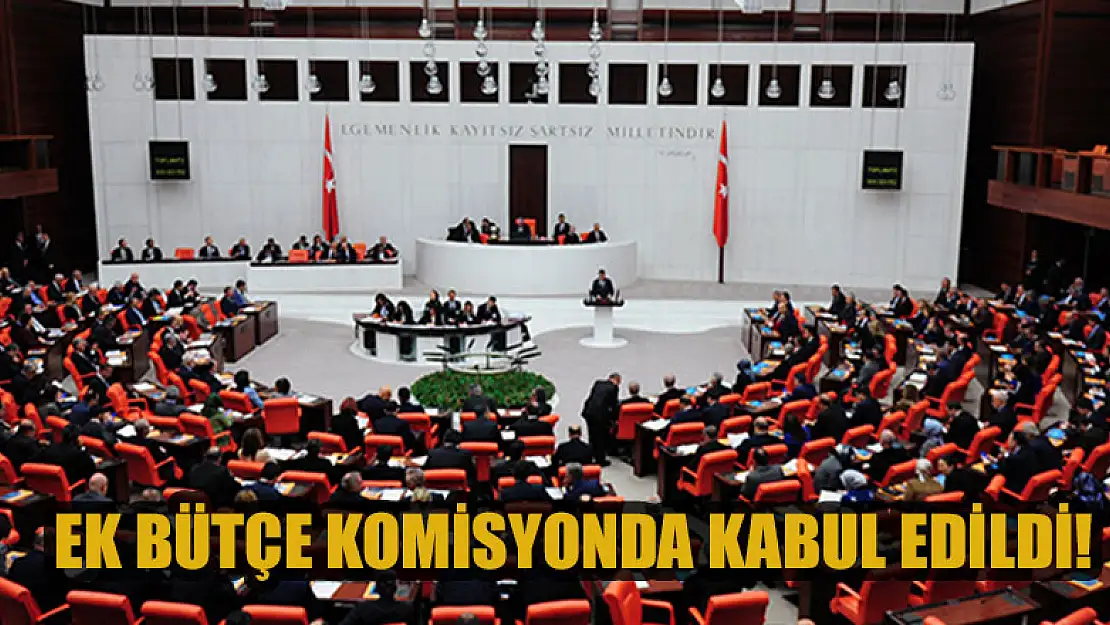 Ek bütçe Plan ve Bütçe Komisyonu'nda kabul edildi