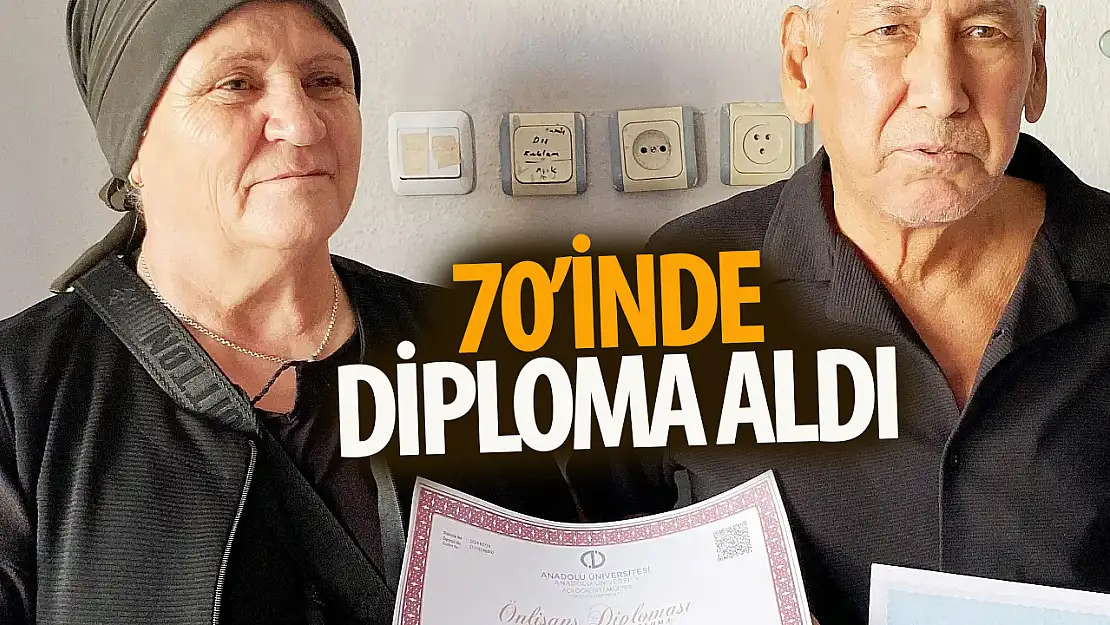 70 yaşındaki Konyalı dedenin eğitim aşkı onur belgesiyle taçlandı!