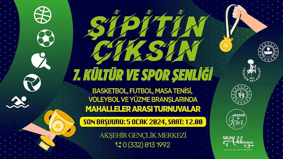 Akşehir'de Şipitin Çıksın 7. Kültür ve Spor Şenliği müracaatları başladı!