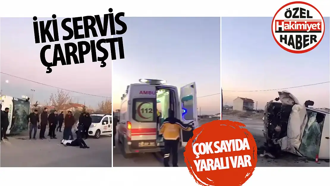 Alakova Mahallesi'nde Servis Araçları Çarpıştı: Çok Sayıda Yaralı Var