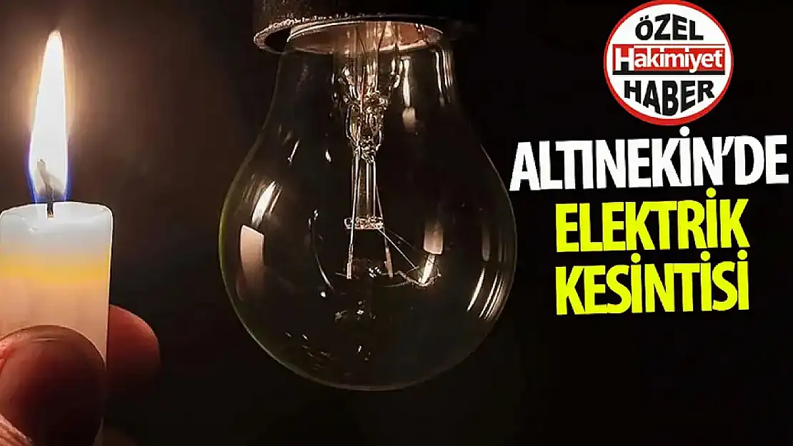 Altınekin'de Elektrik Kesintisi Uyarısı: Şebeke Bakım Çalışmaları Başlıyor