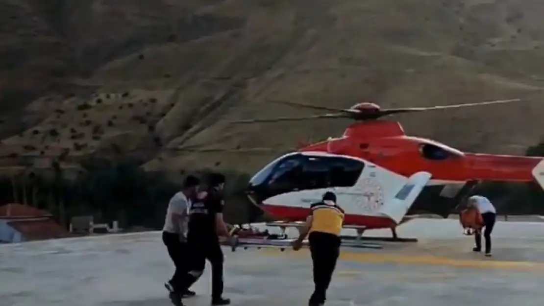 Ambulans helikopter yaralı çocuk için havalandı!