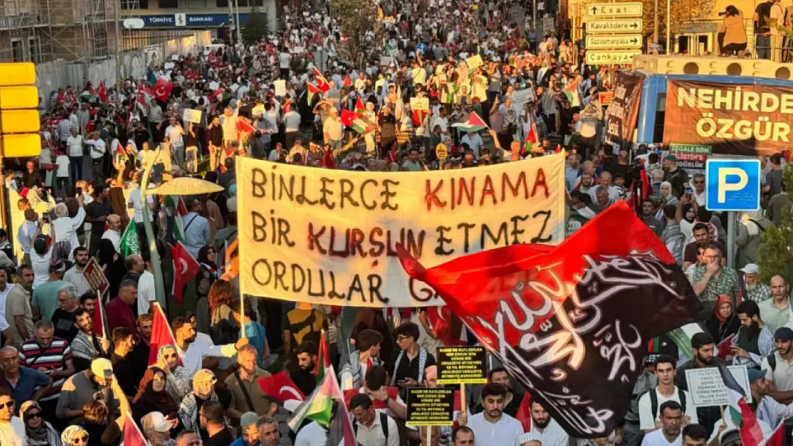 Ankara'da Filistin için dev yürüyüş!