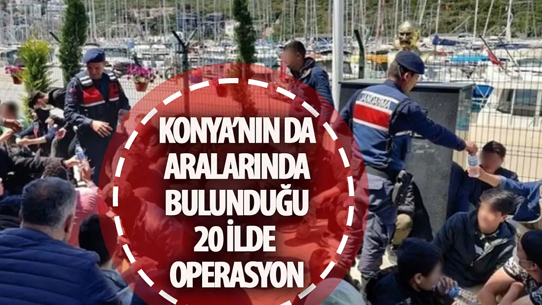 Aralarında Konya'nın da bulunduğu 20 ilde operasyon