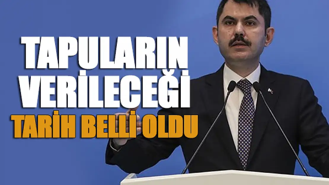 Arsa tapularının verileceği tarih belli oldu