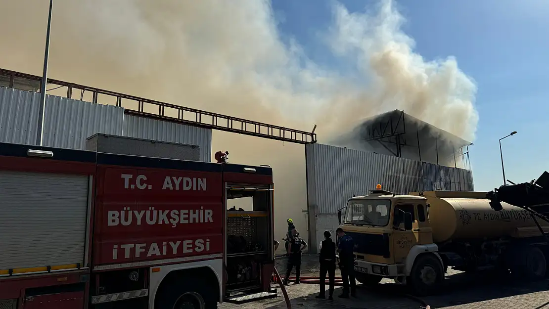 Aydın'da Geri Dönüşüm Fabrikasında Yangın Çıktı