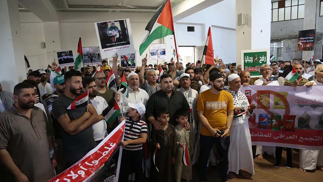 Bağdat'ta İsrail'in Gazze saldırıları protesto edildi