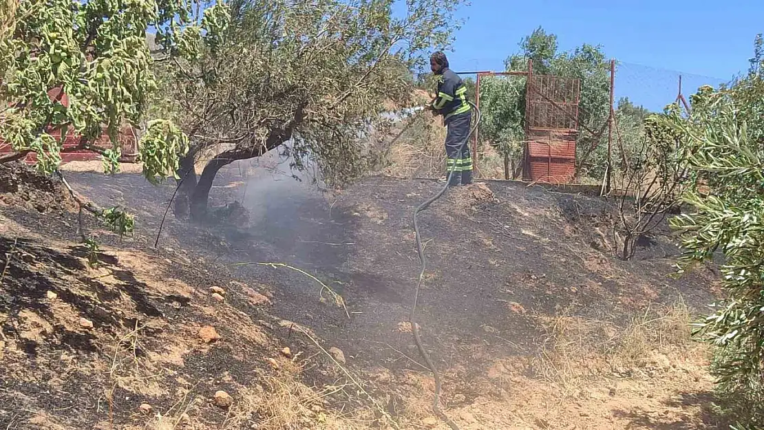 Bahçe yangını büyümeden söndürüldü