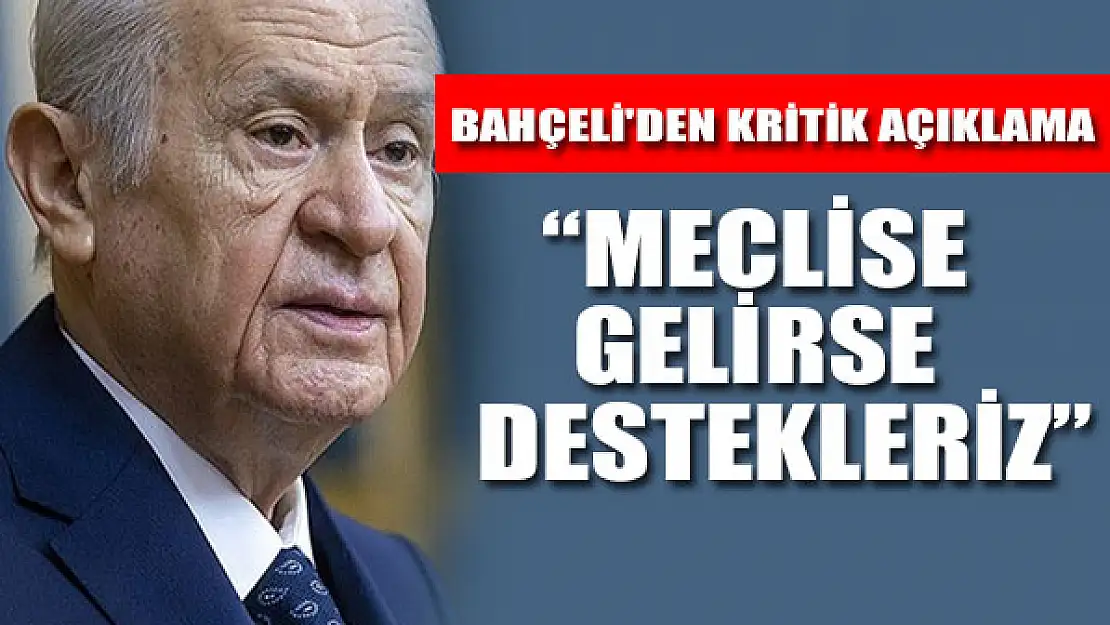 Bahçeli'den Anayasa ve erken seçim açıklaması