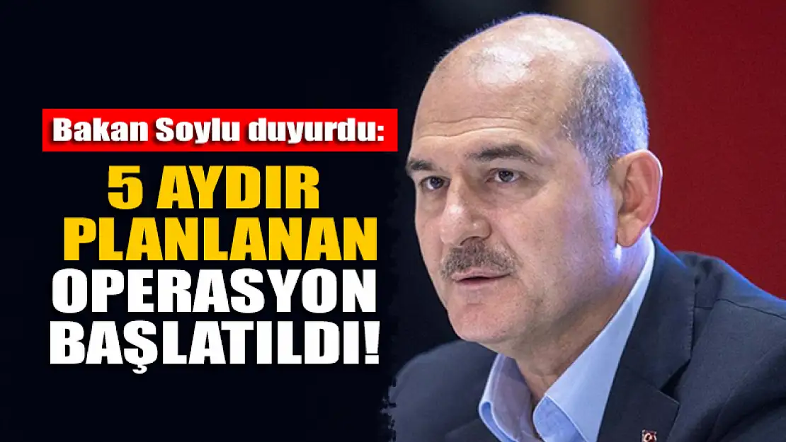 Bakan Soylu duyurdu: 5 aydır planlanan operasyon başlatıldı!