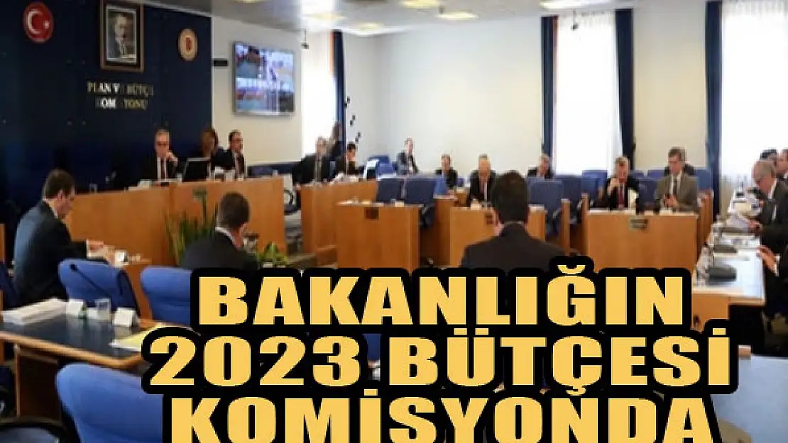 Bakanlığın 2023 bütçesi komisyonda...