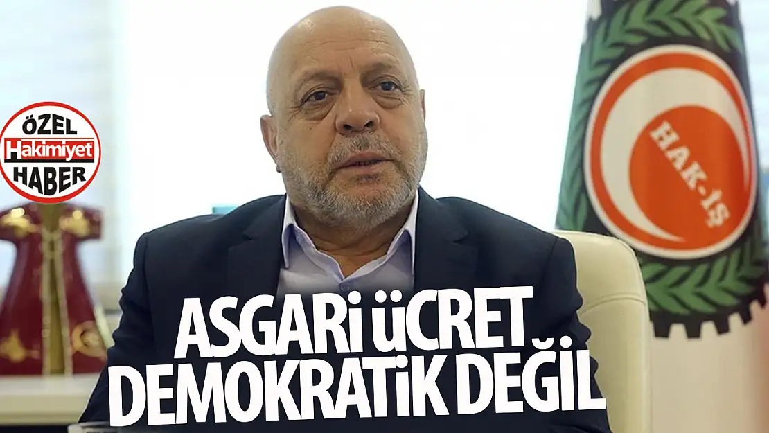 Başkan Arslan, 'Asgari ücret tespit komisyonu demokratik değil'