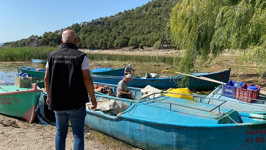 Beyşehir Gölü'nde balık boy yasağı denetimleri