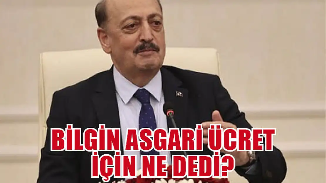 Bilgin asgari ücret için ne dedi?