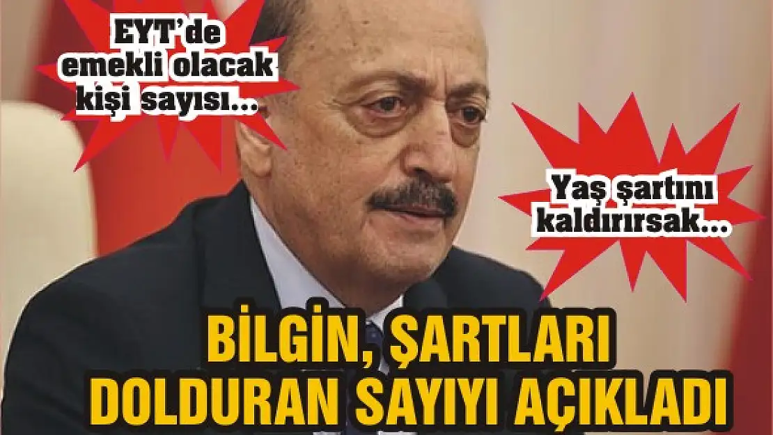 Bilgin, şartları dolduran sayıyı açıkladı