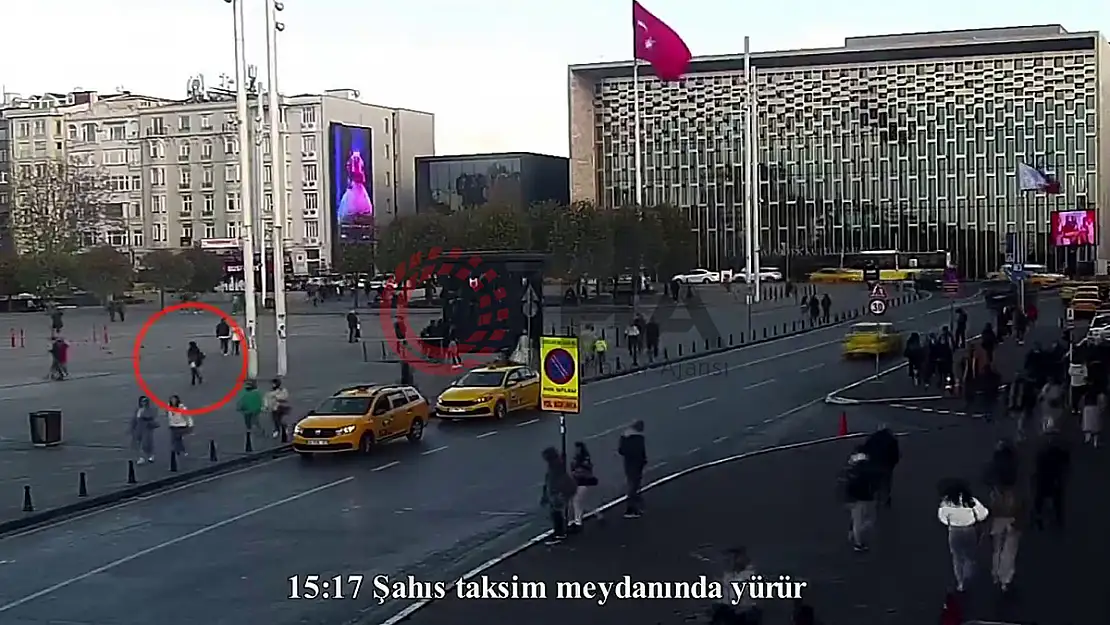 Bombalı saldırıyı gerçekleştiren teröristin Taksim'deki görüntüleri ortaya çıktı