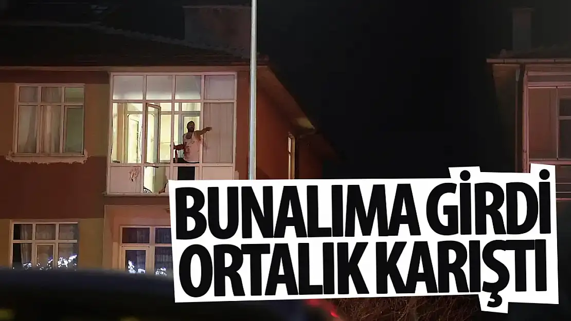 Bunalıma giren şahıs polise direndi: Evinin camlarını kırıp sokağa fırlattı