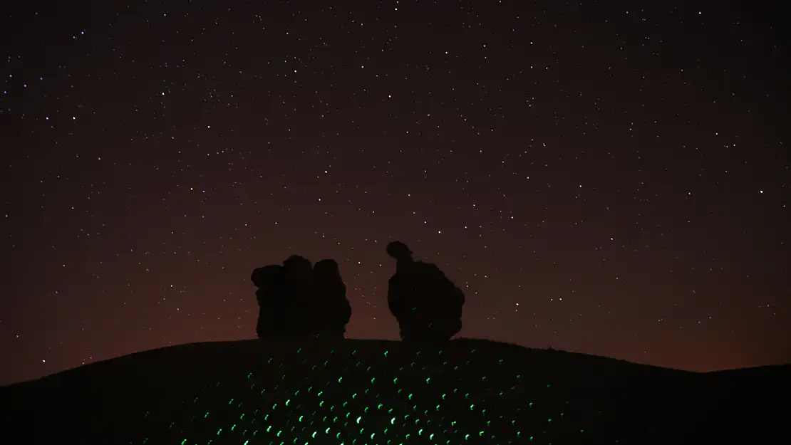 Cihanbeyli Kuşça Celil Boğazı'nda gece fotoğrafı çekti