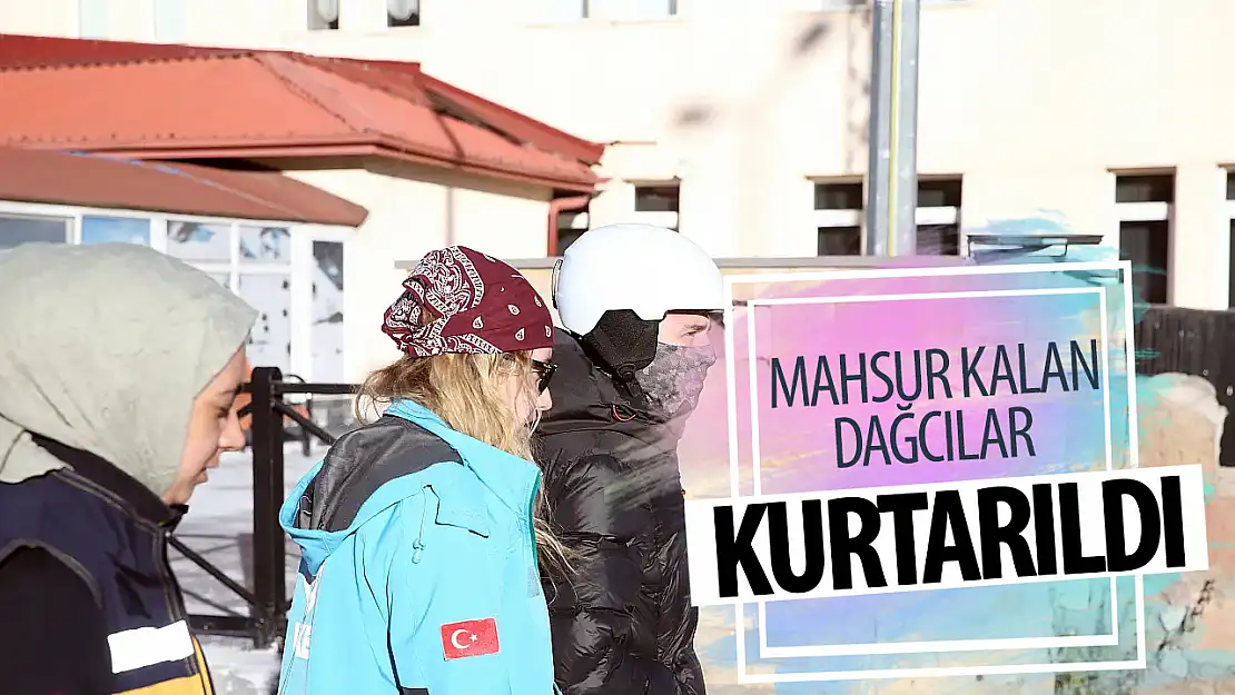 Dağda mahsur kalan dağcı kurtarıldı