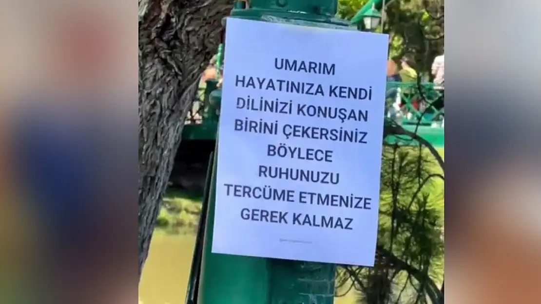 Direğe asılan duygusal yazı sosyal medyada çok sayıda beğeni ve farklı yorum aldı