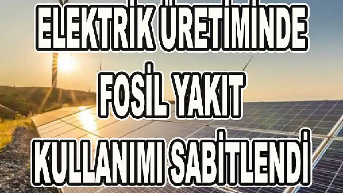 Elektik üretiminde fosil yakıt kullanımı sabitlendi