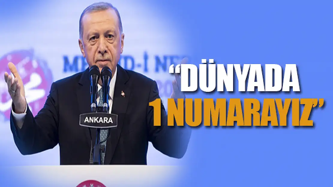 Erdoğan: Dünyada 1 numarayız