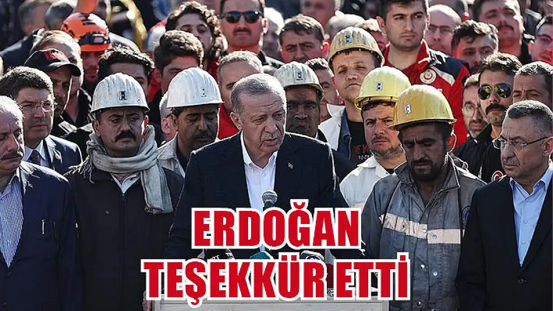 Erdoğan teşekkür etti