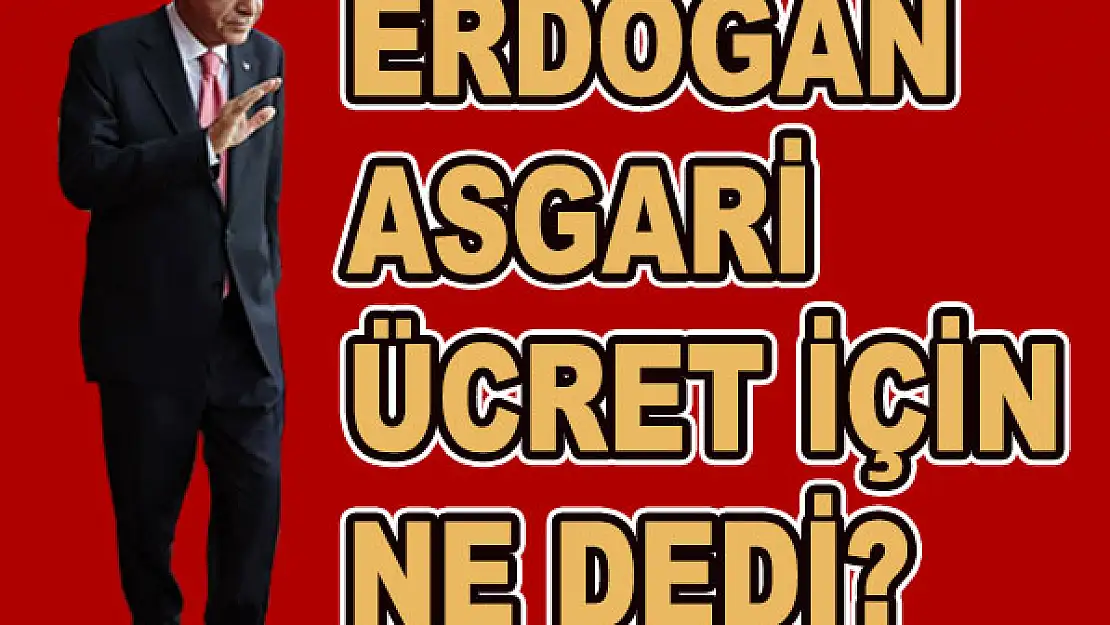 Erdoğan'dan asgari ücret açıklaması