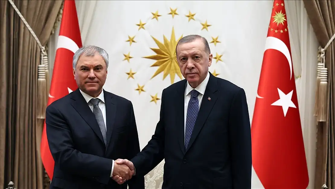 Erdoğan,Volodin'i kabul etti