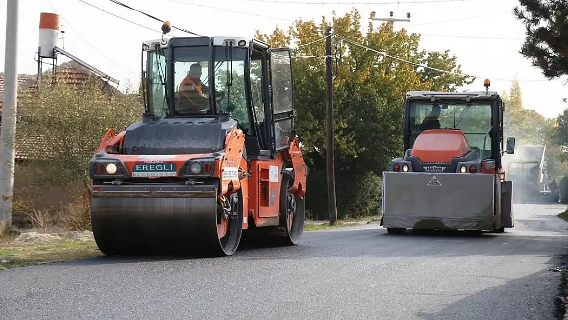 Ereğli Belediyesinden  sıcak asfalt çalışmaları