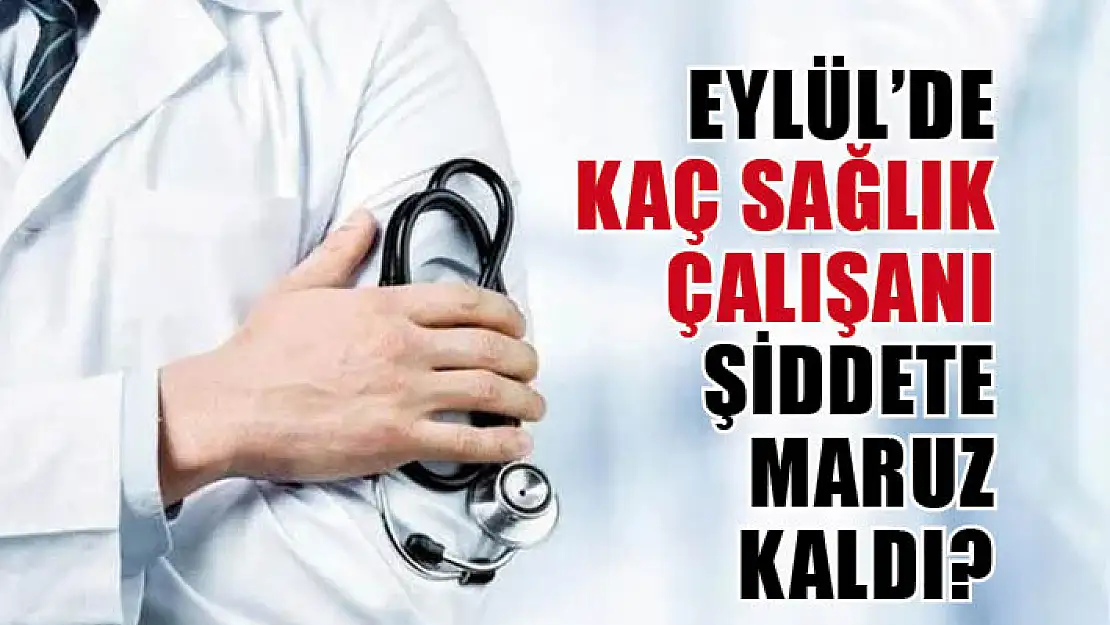 Eylül'de kaç sağlık çalışanı şiddete maruz kaldı?