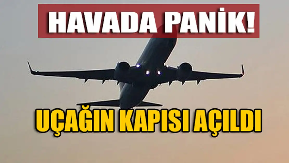 Havada panik! Uçağın kapısı açıldı