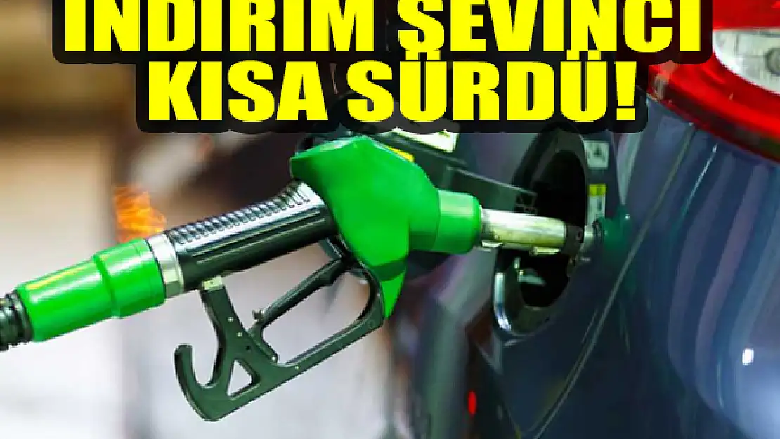 İndirim sevinci kısa sürdü!