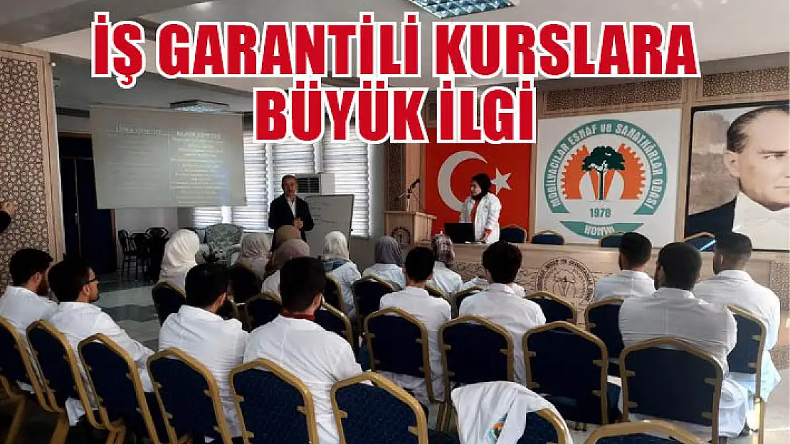 İş Garantili Kurslara Büyük İlgi