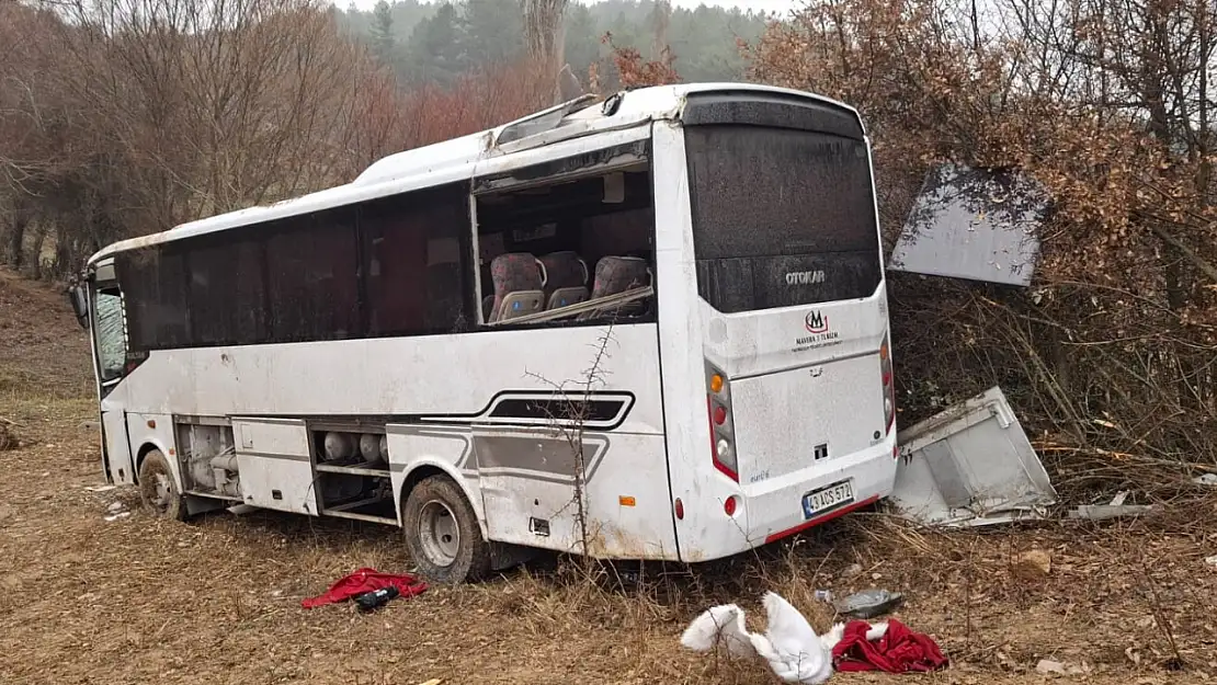 İşçi servisi devrildi: 1 ölü, 8 yaralı