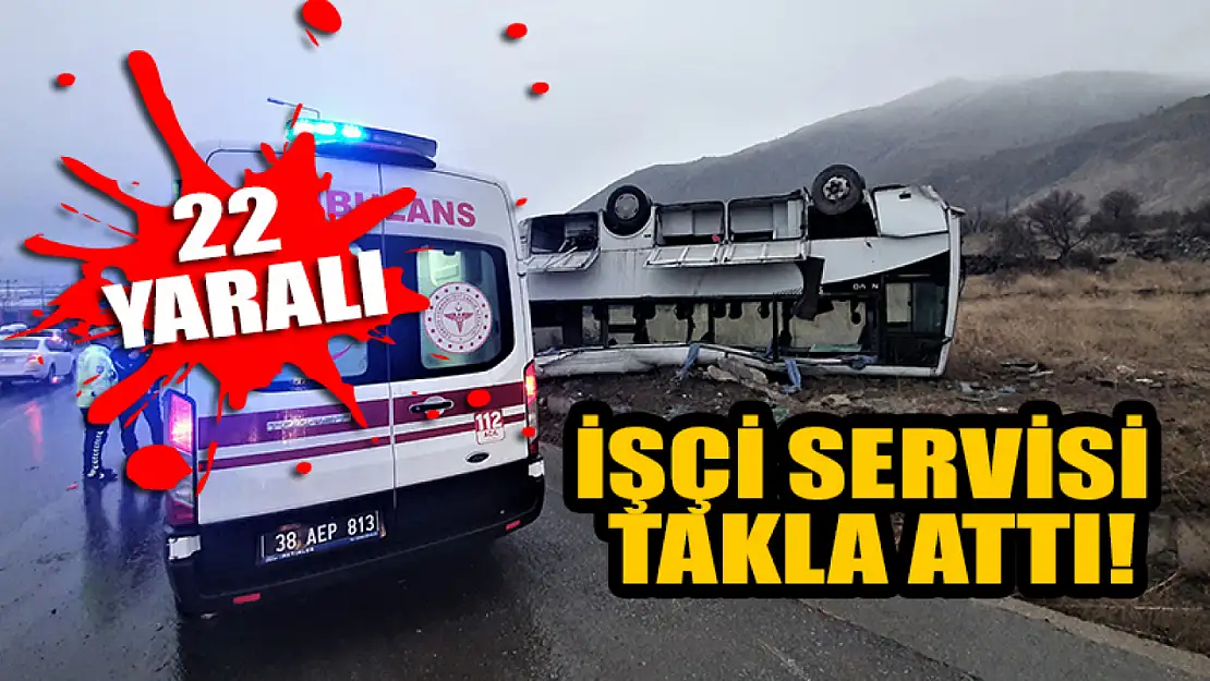 İşçi servisi takla attı: Çok sayıda yaralı var