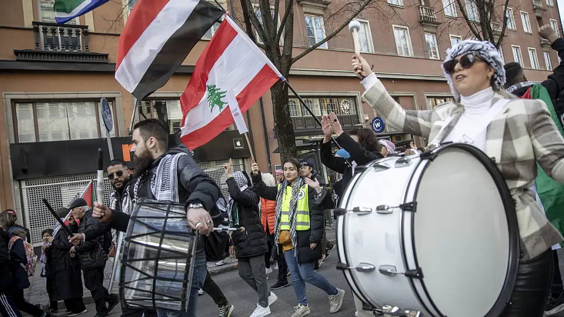 İsveç'in başkenti Stockholm'den Gazze'ye destek