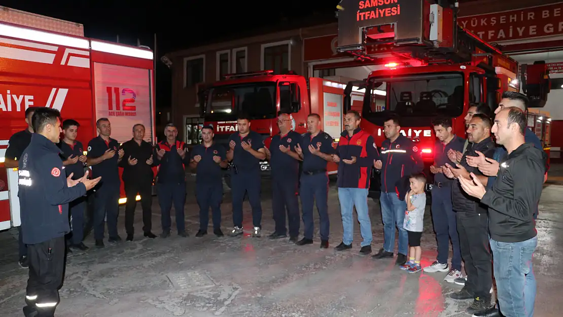 'İtfaiyeci duası' ile ekipler, yangın bölgesine uğurlandı